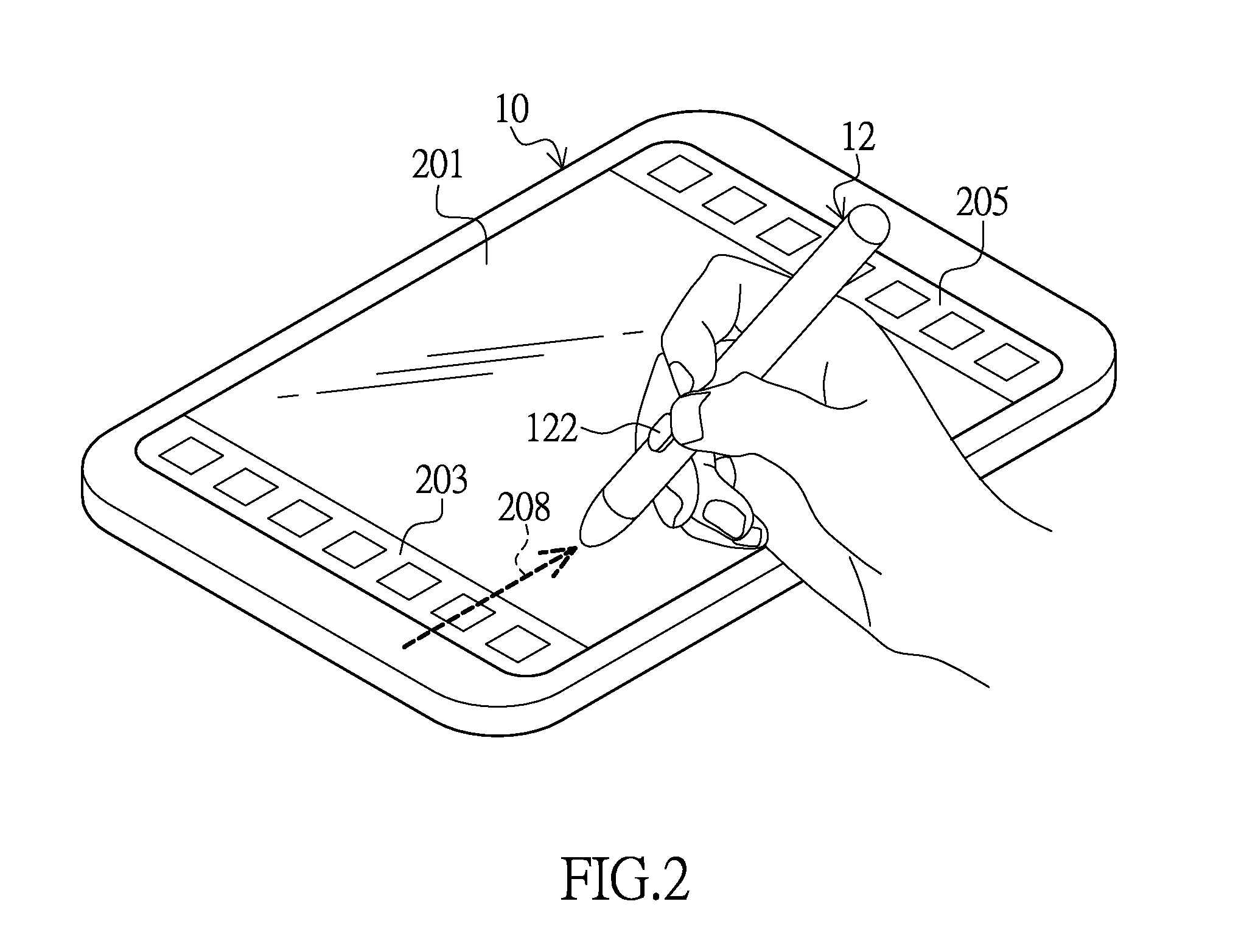 Touch-sensitive panel apparatus, control circuit and method for scanning touch event