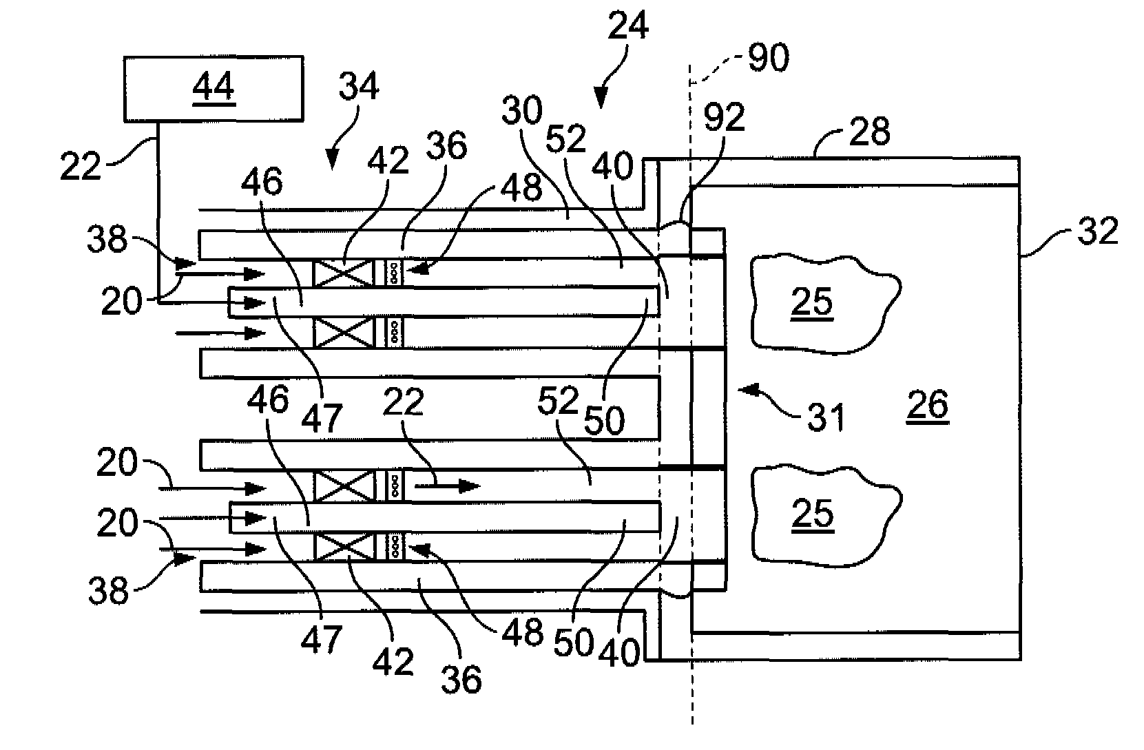 Injection assembly for a combustor