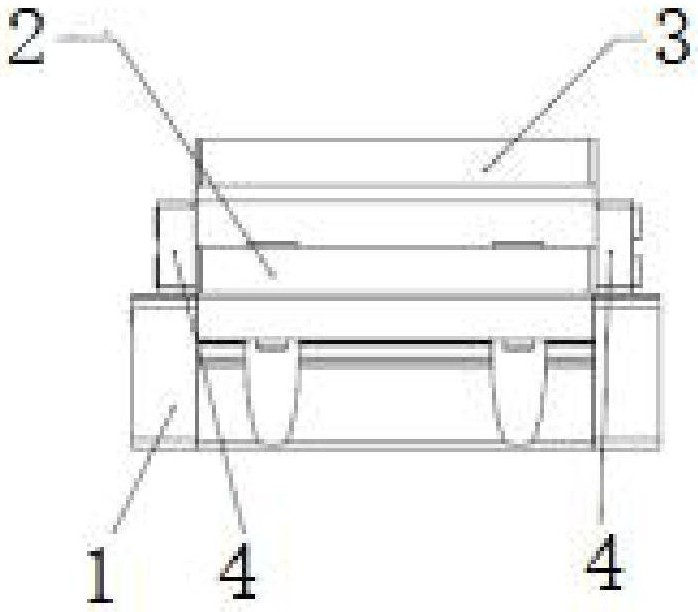 Connector used in sliding rail and sliding block walking mechanism