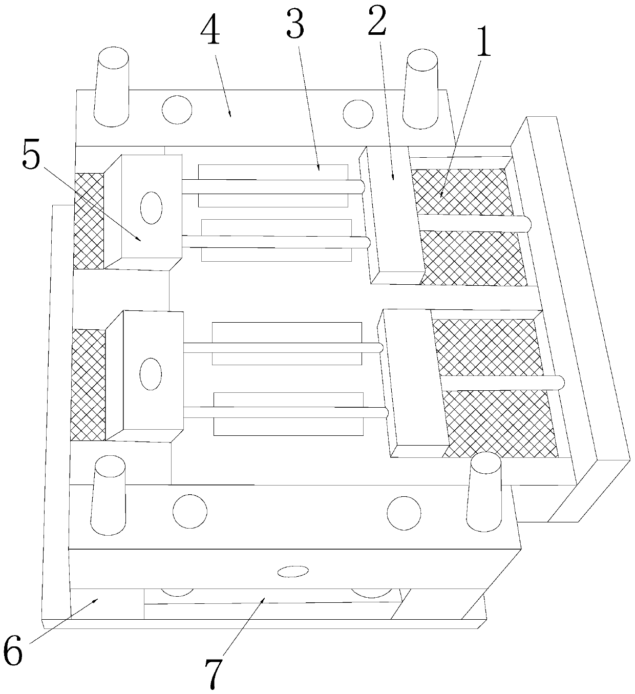 Metal casting mold applied to composite liquid lift-up hard mold and based on low-pressure gravity casting