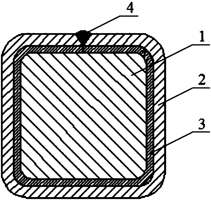 A method for preparing stainless steel composite threaded steel bars by cladding and rolling