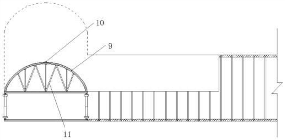 Vertical jacking construction method for tunnel inclined shaft entering main tunnel