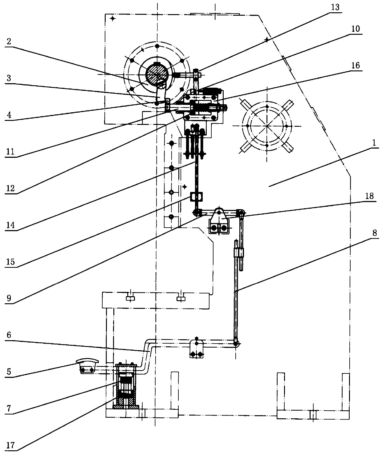 Punch press safety braking device