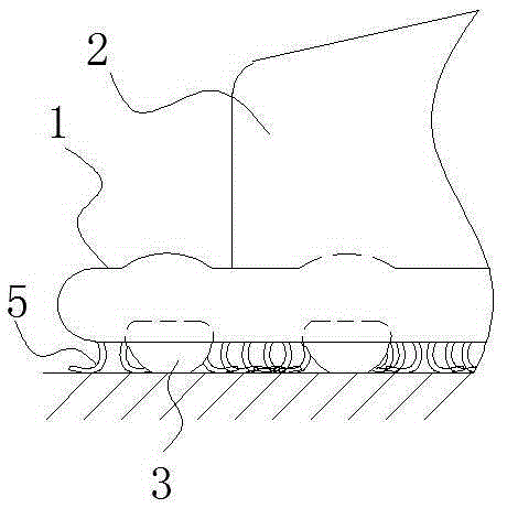 Massage force adjusting structure of massage slipper