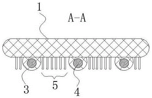 Massage force adjusting structure of massage slipper