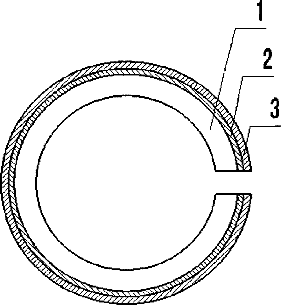 Ceramic thin film cast iron piston ring and manufacturing method thereof
