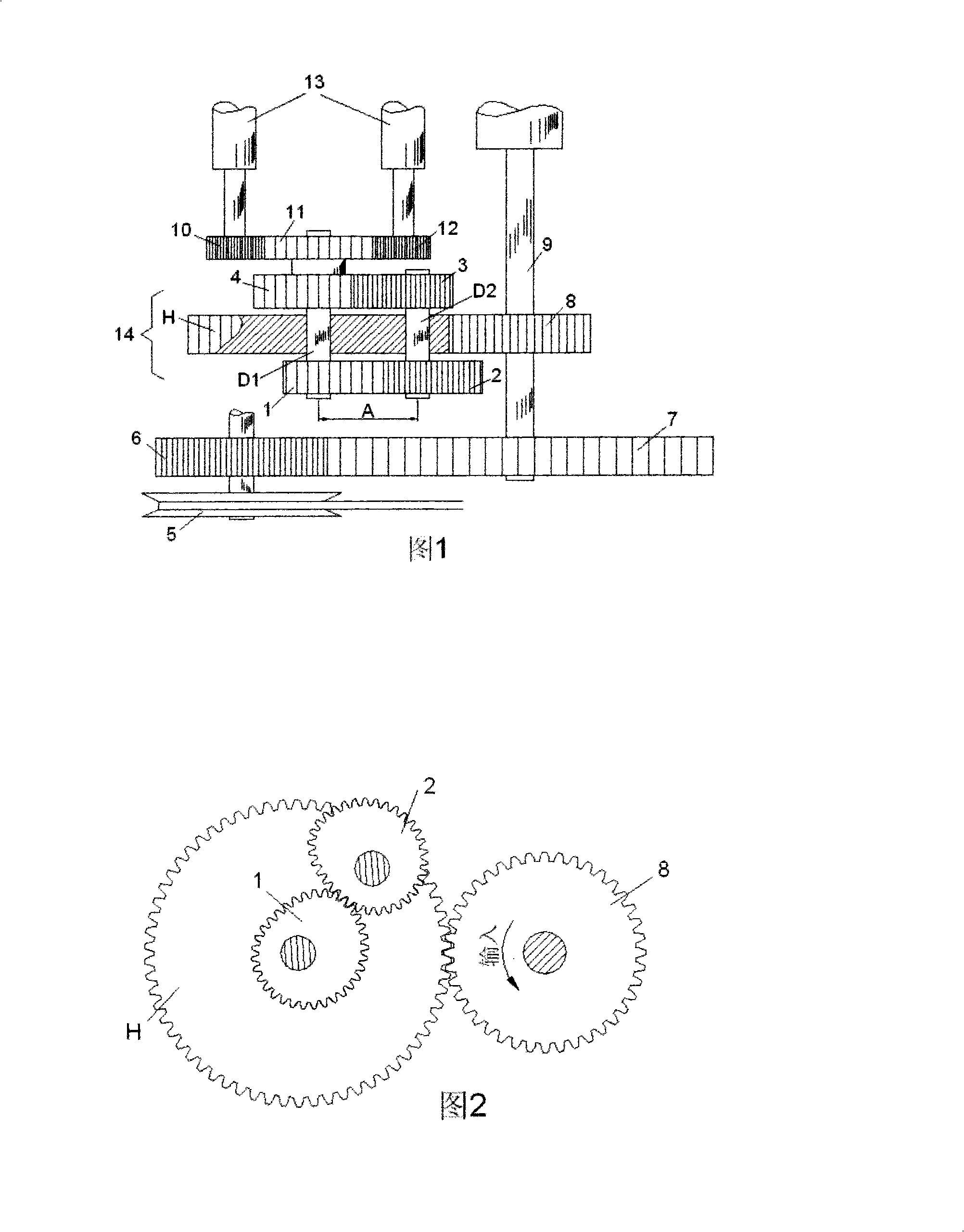 Transmission mechanism of combing machine detaching roller