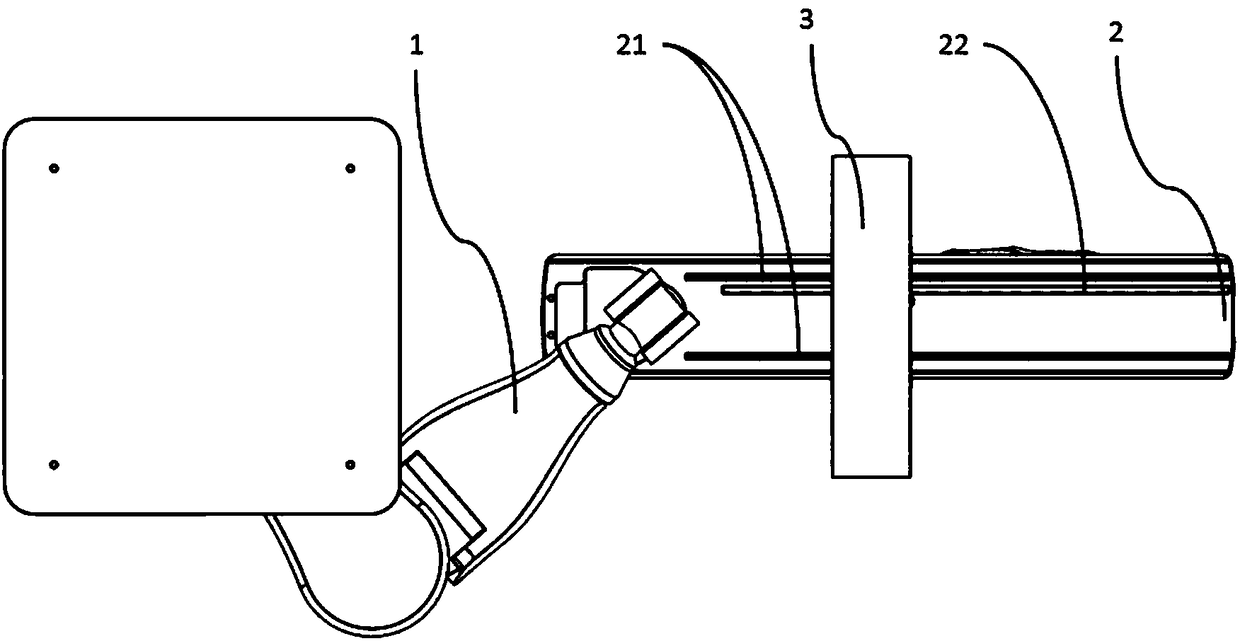 Treatment bed with imaging device