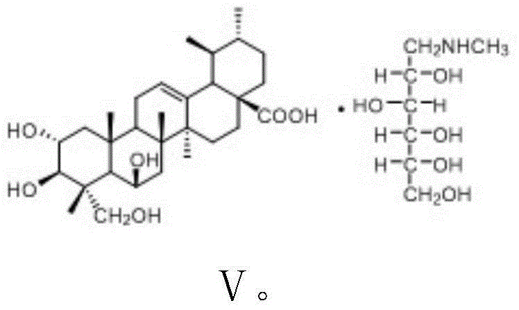 Hydroxyl asiatic acid salt, preparation method and application thereof