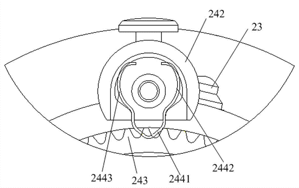 Brake spanner tick mechanism of fishing reel