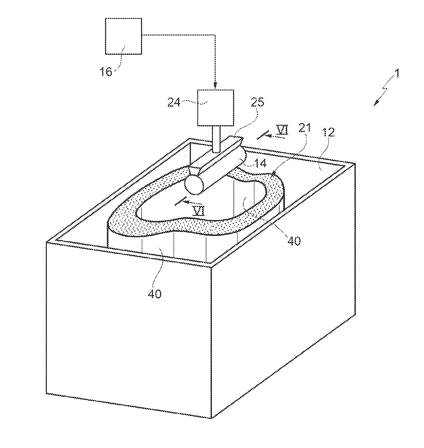 Powder dispenser for making a component by additive manufacturing