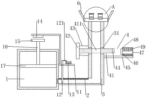 Spraying device for grape planting