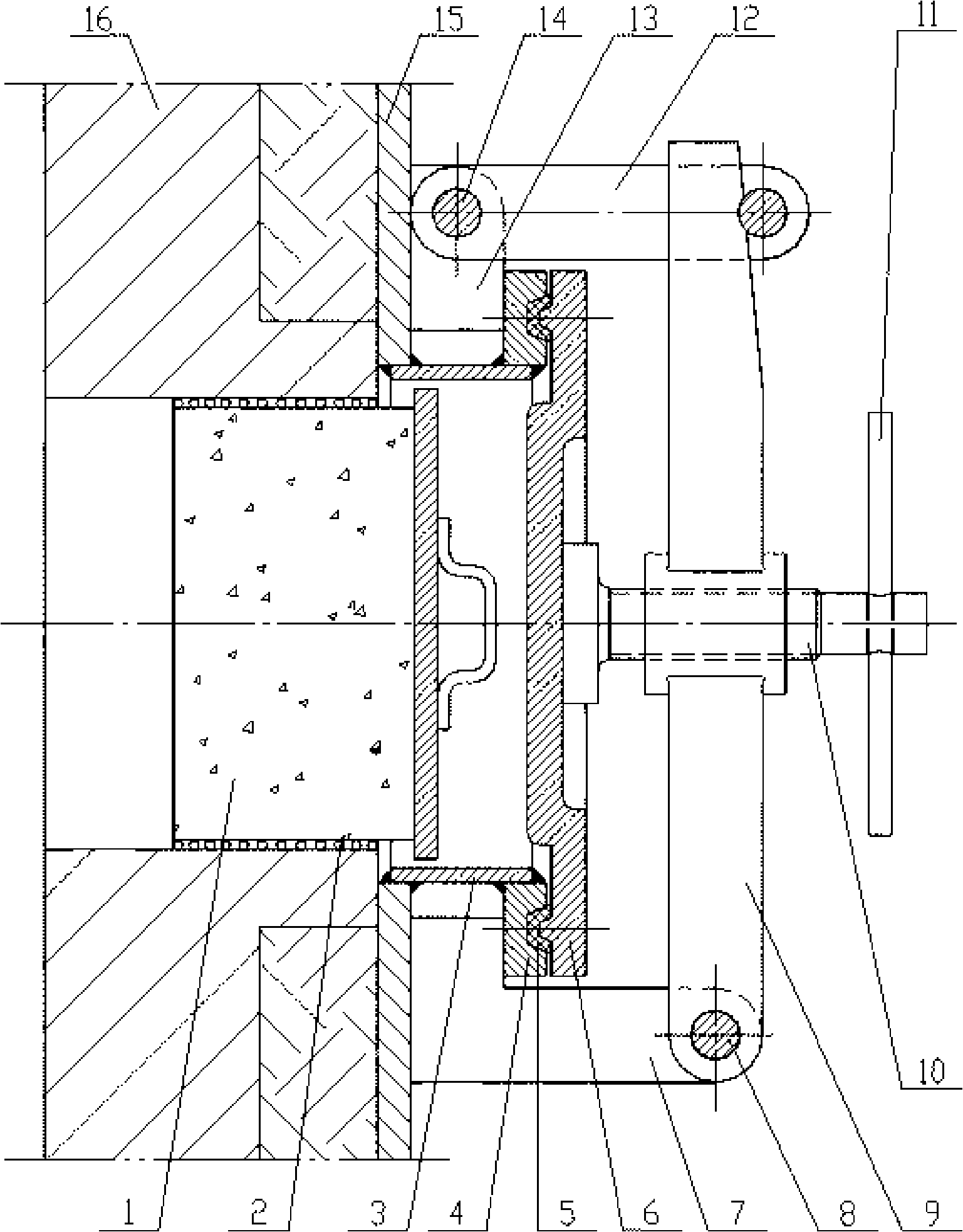 Sealing method of wind import and export of reduction distilling furnace and rapid sealing closure
