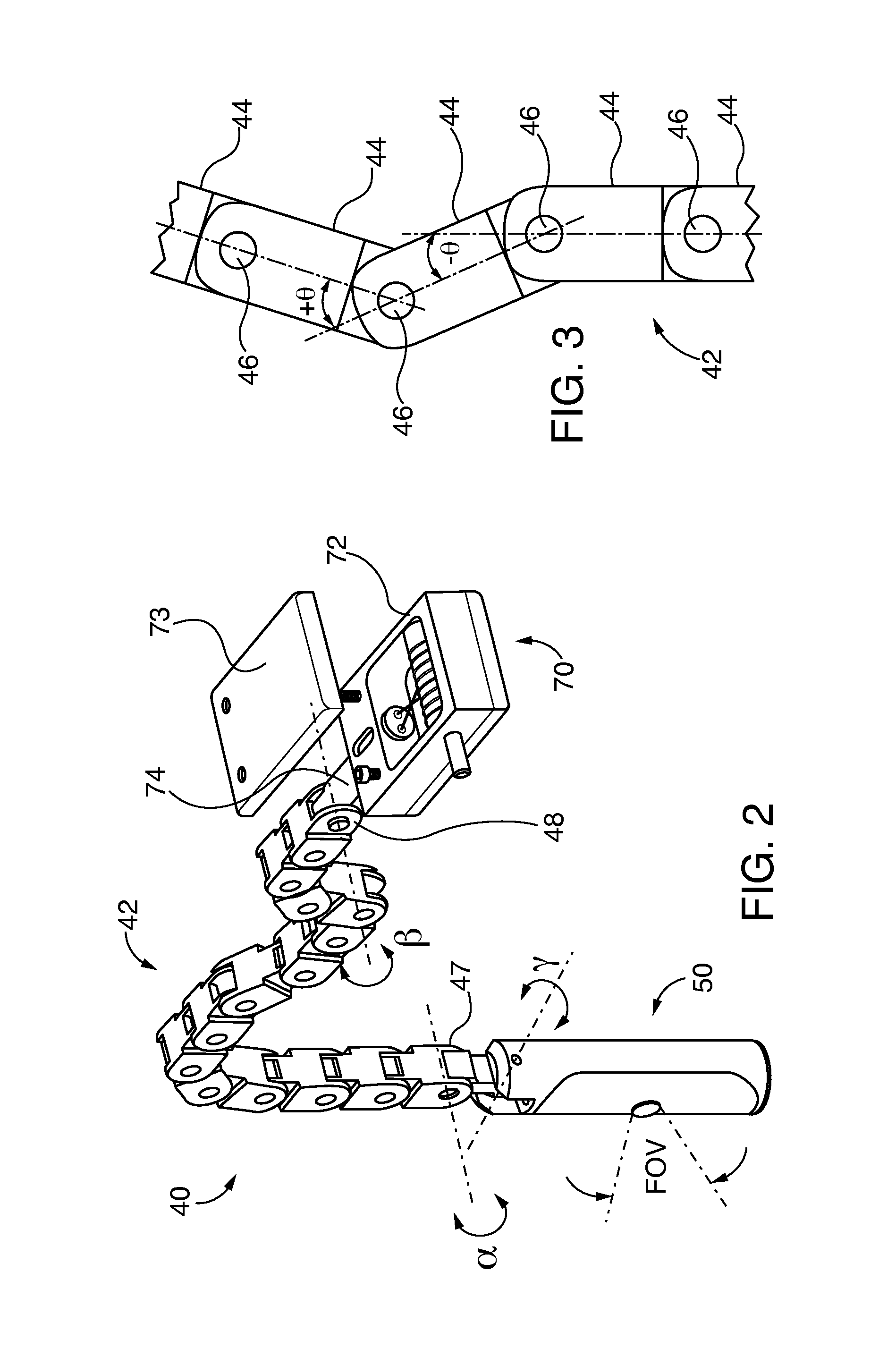 Flexible linkage camera system and method for visual inspection of off line industrial gas turbines and other power generation machinery