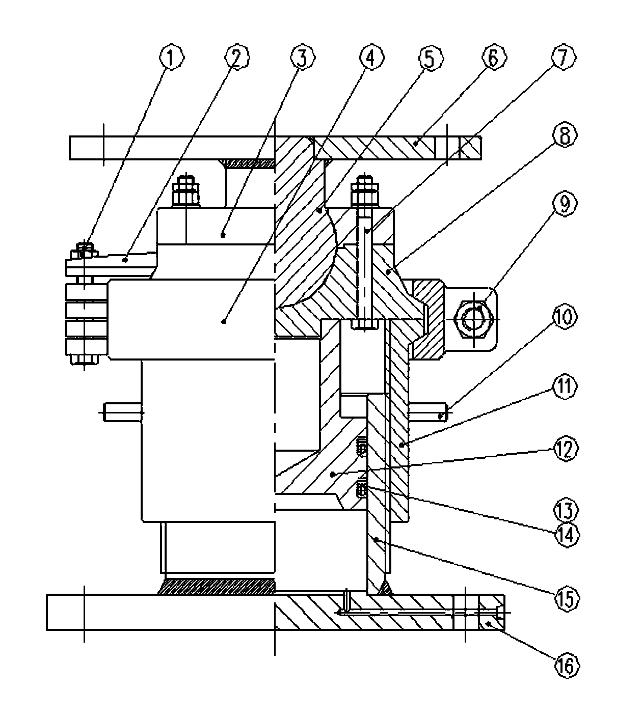 Self-locking self-guide universal liquid driving device