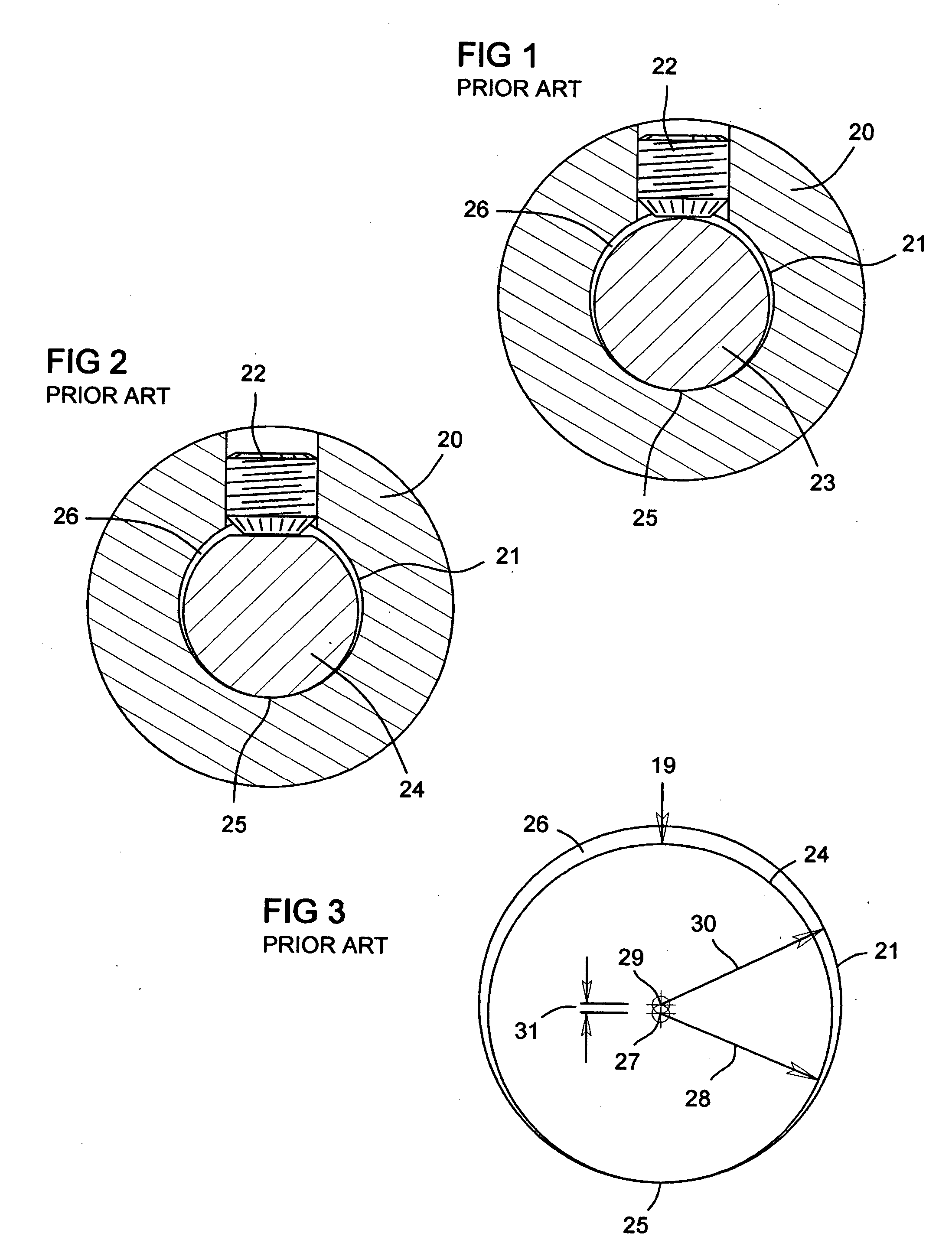 Multi-radial shaft for releasable shaft holders