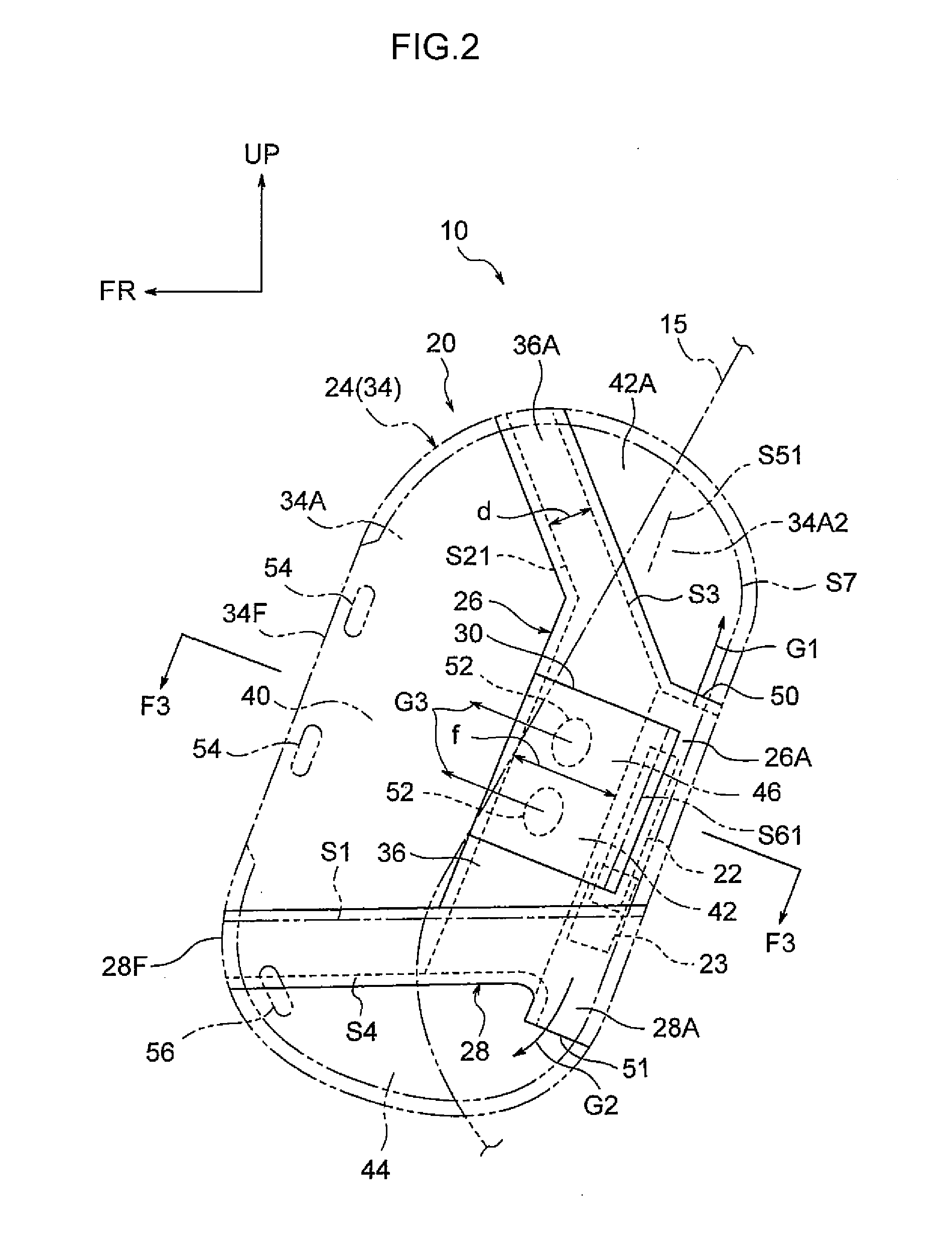 Vehicle side airbag device and manufacturing method of side airbag