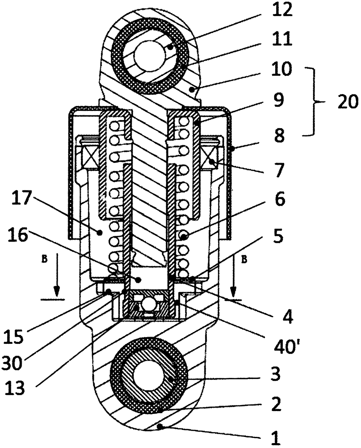 Hydraulic rod and hydraulic tensioner with hydraulic rod