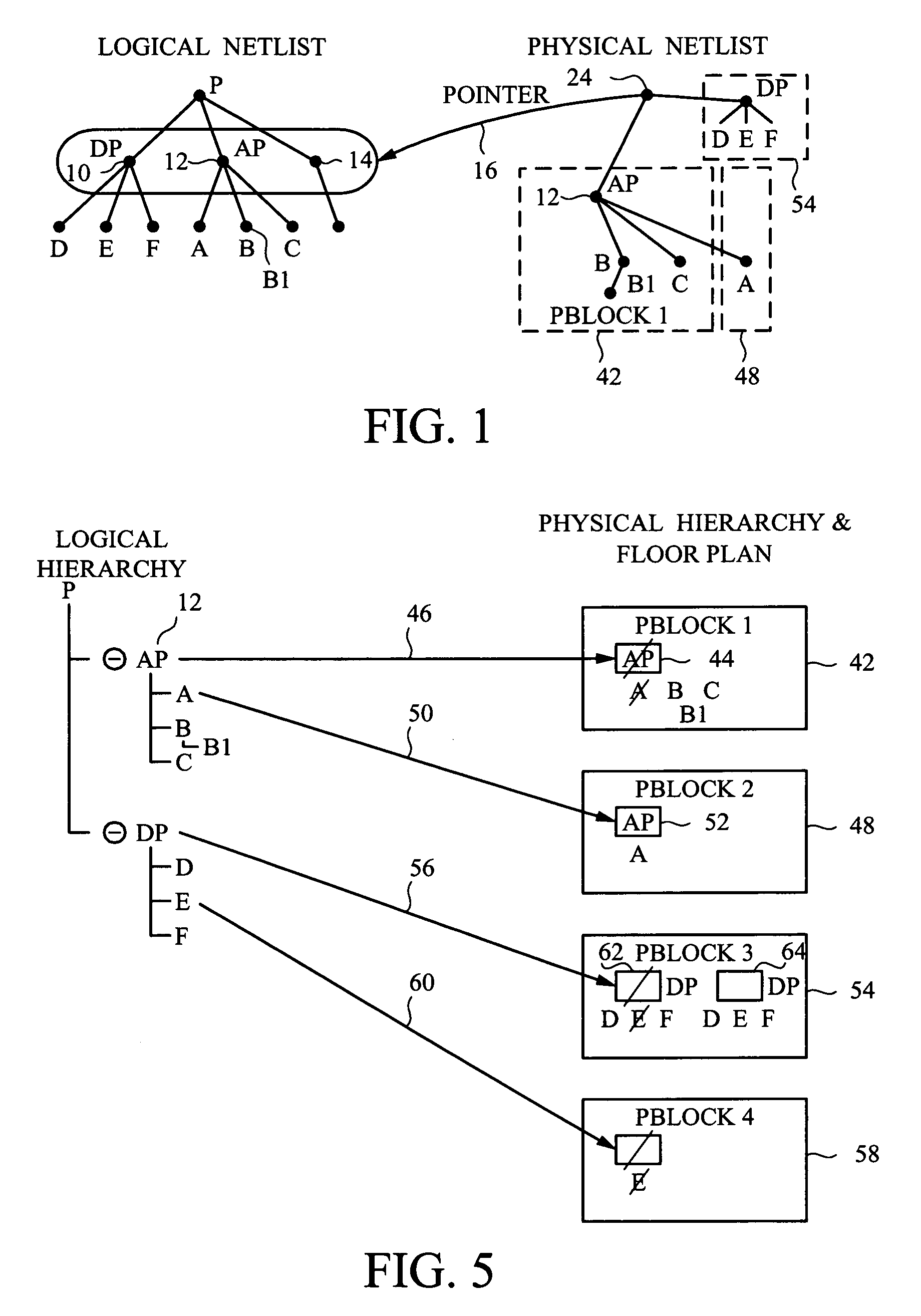 Process for adjusting data structures of a floorplan upon changes occurring