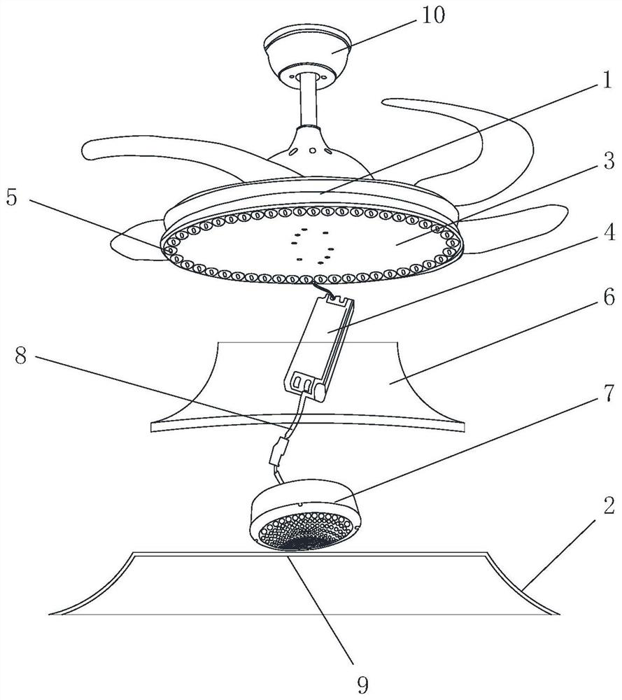 A heating fan lamp