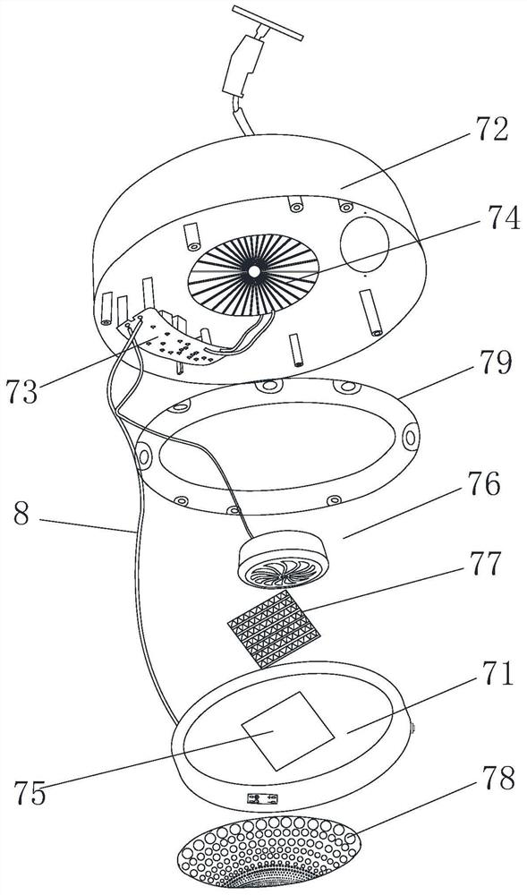 A heating fan lamp