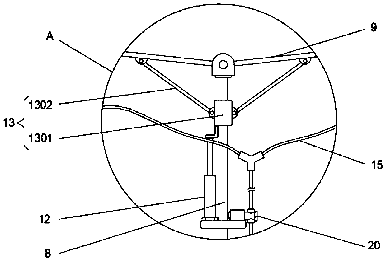 Blasting water curtain dust removal device