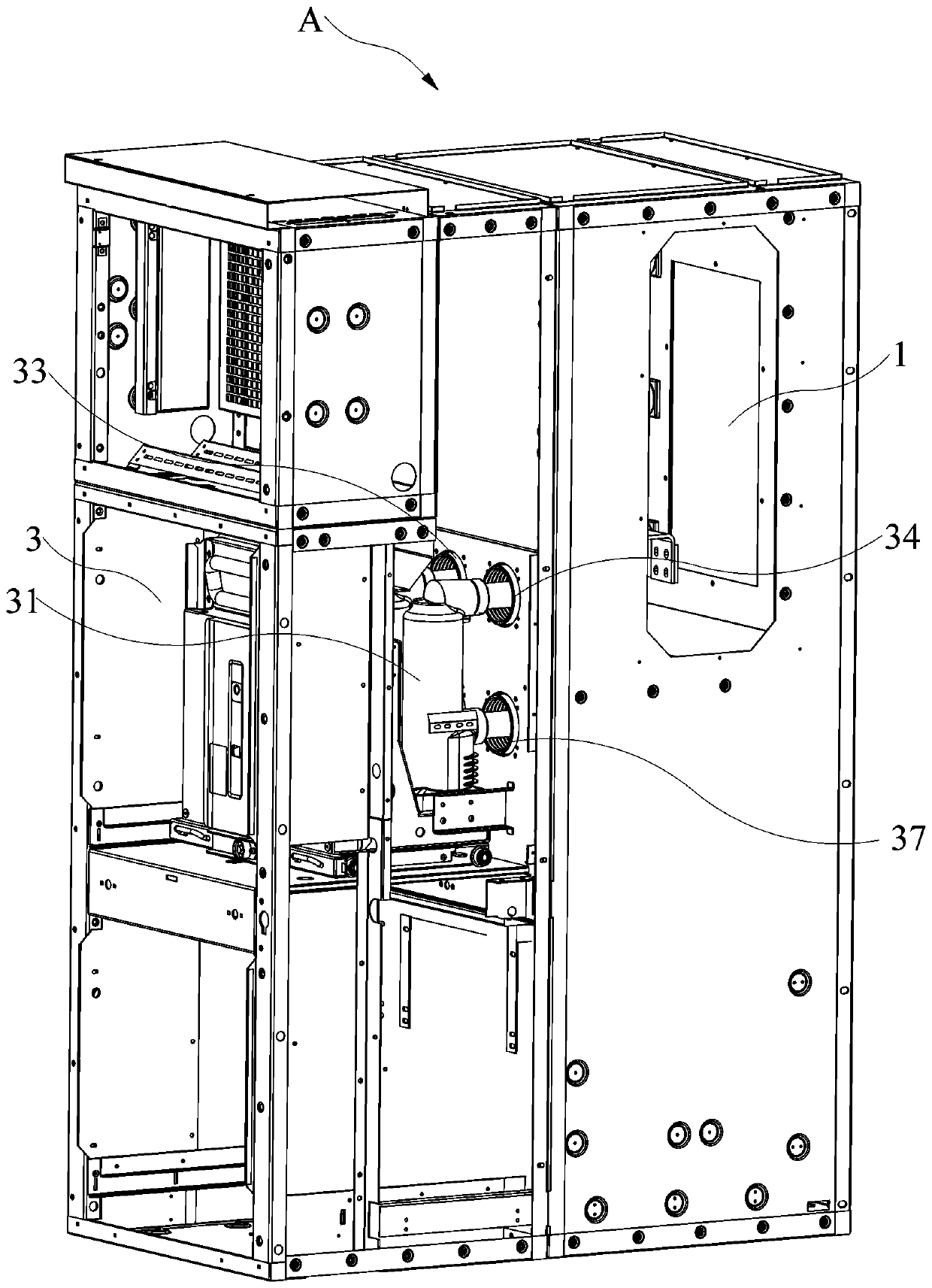 High-voltage switch cabinet structure