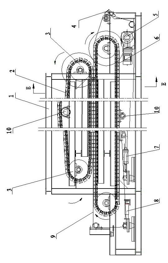 Electroosmosis belt type squeezing sludge dehydration equipment