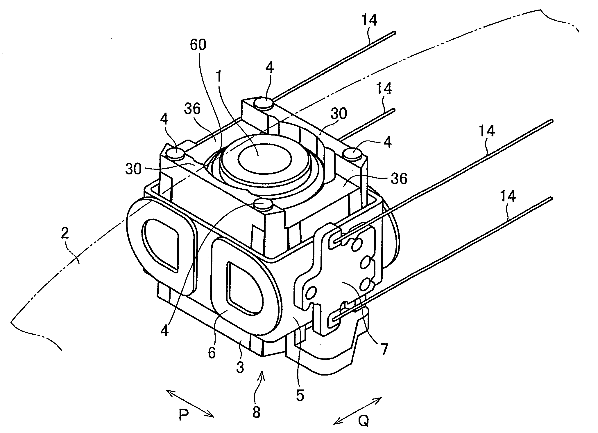 Objective lens holding device and usage thereof