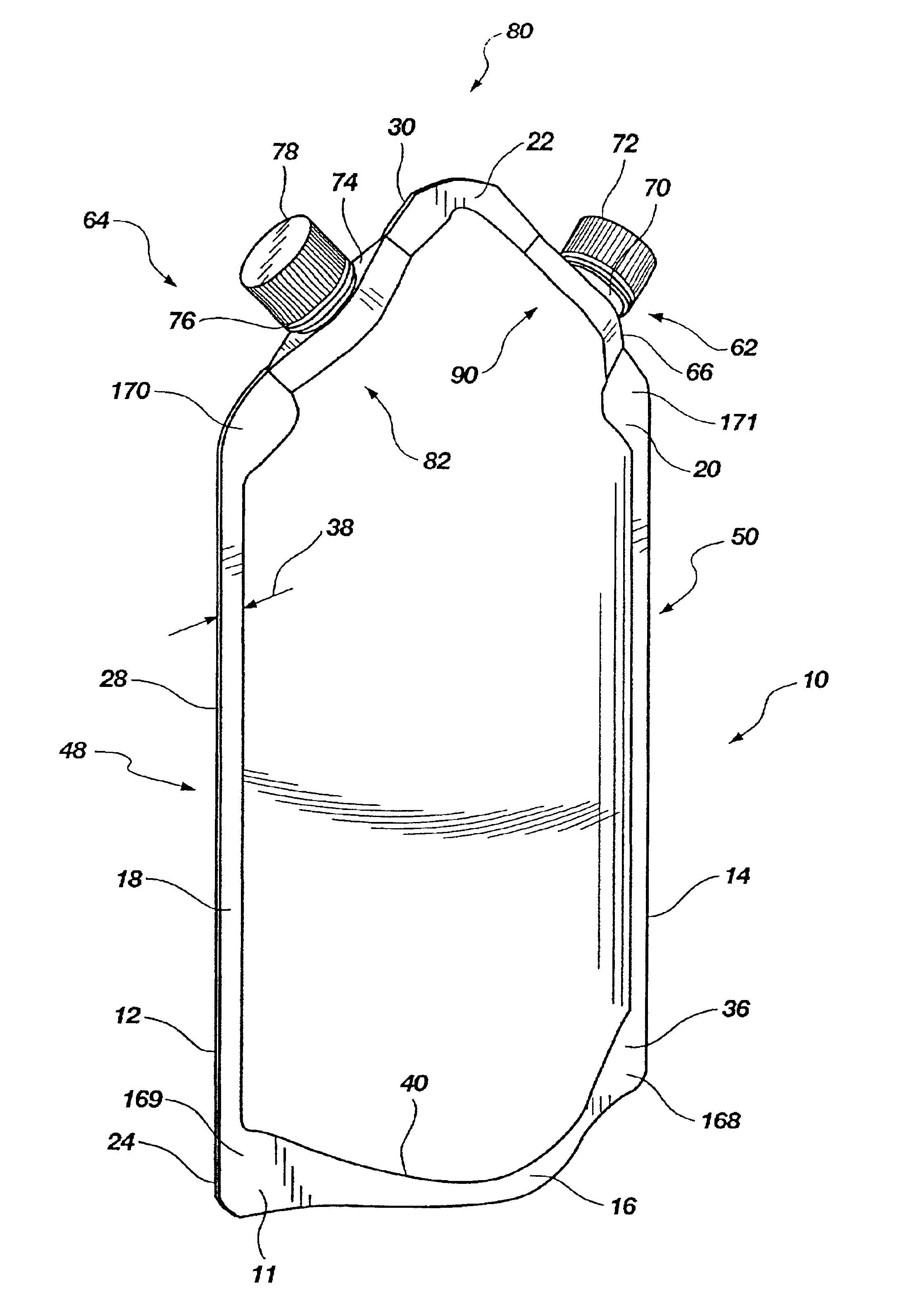 Multispout flask with pump