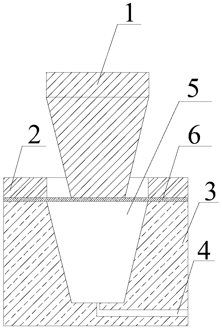 A forward drawing-backward bulging composite superplastic forming device and method thereof under the action of sheet material inflated back pressure