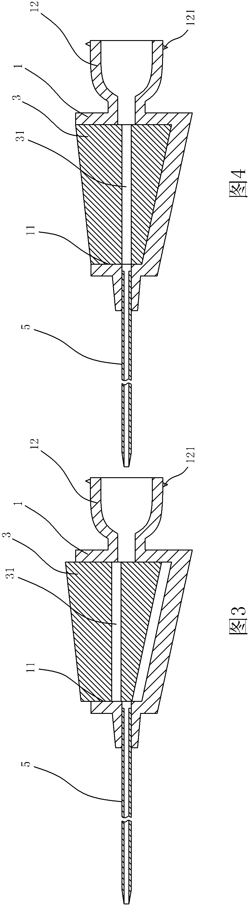 Artery puncture needle