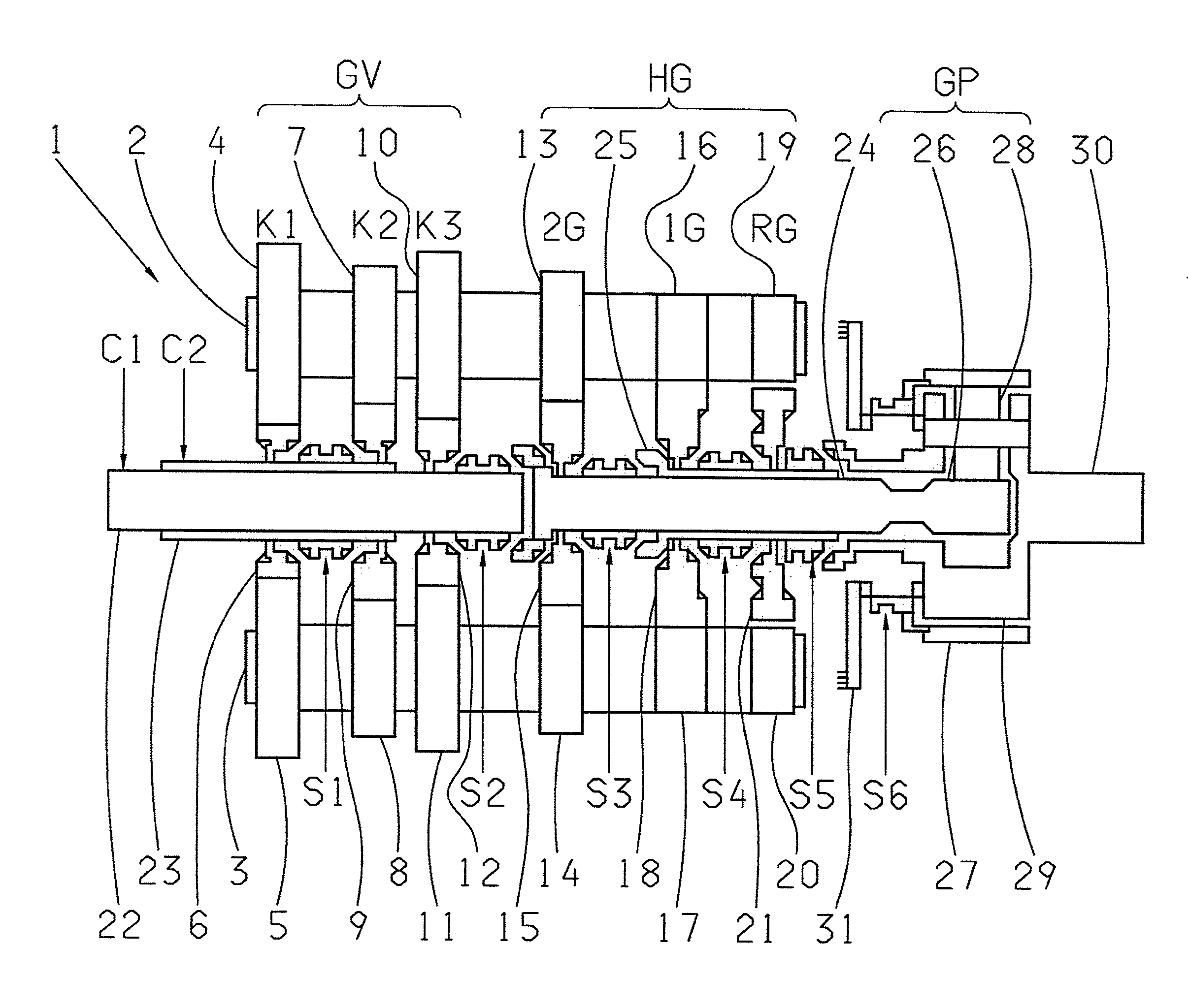 Dual-clutch group transmission and method for actuating a dual-clutch group transmission