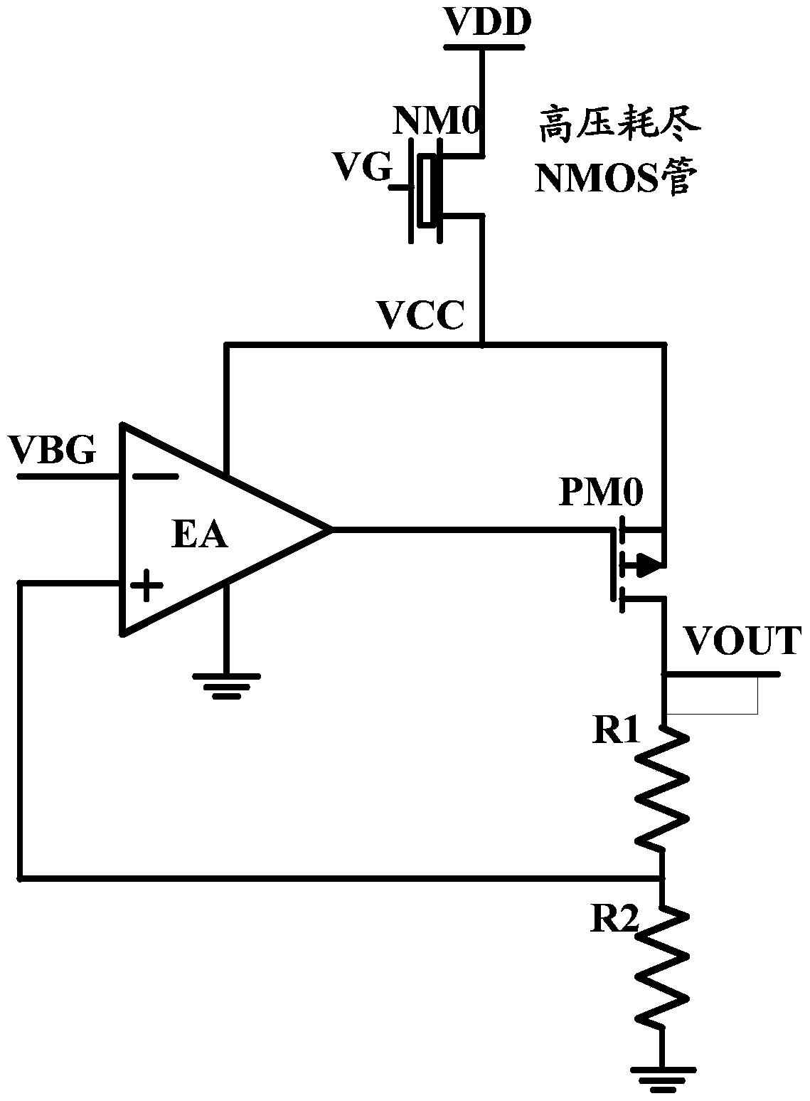 A low-voltage power supply generating circuit, method and integrated circuit