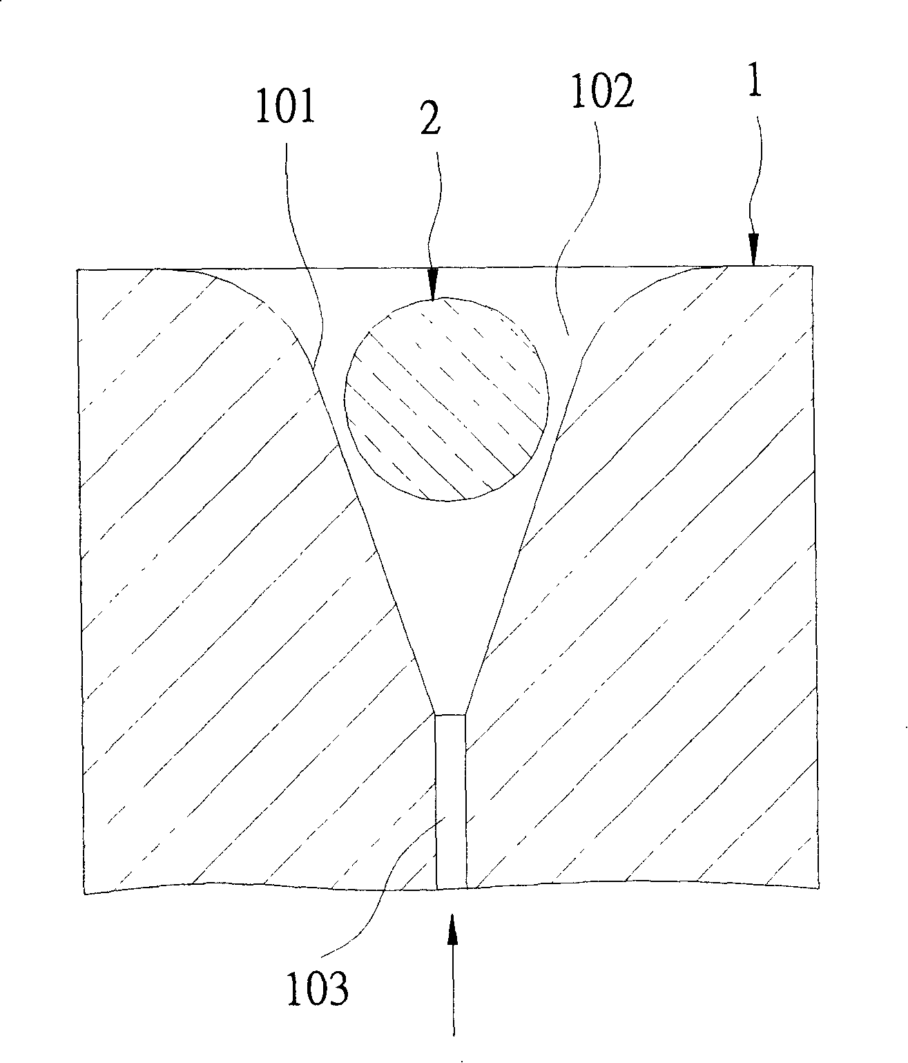 Shaping device for optical glass preform