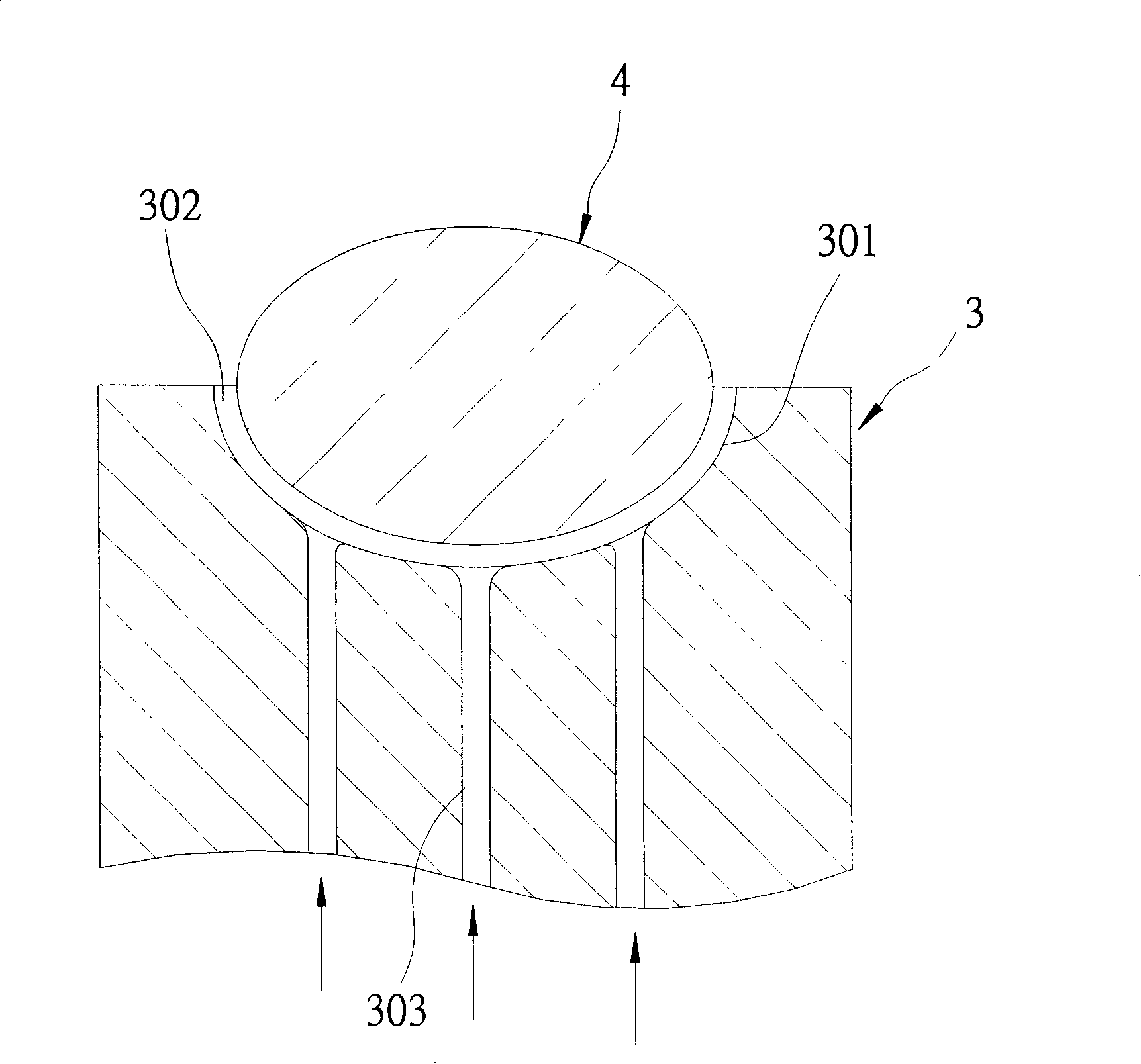 Shaping device for optical glass preform