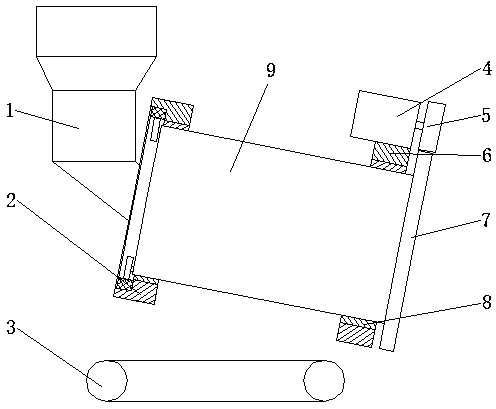 A drum-type hook-tooth screening and impurity removal equipment