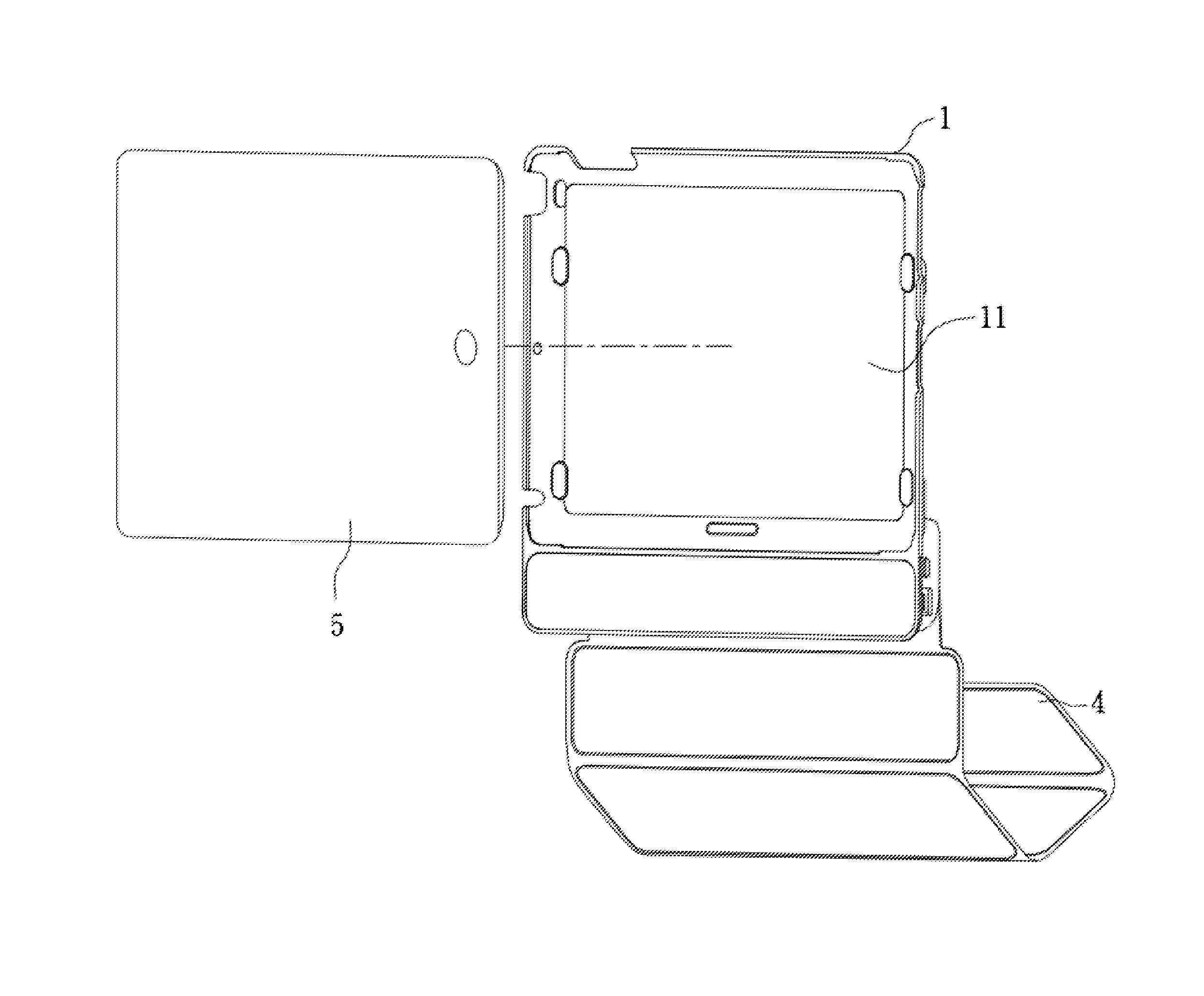 Protecting case assembly with foldable slim speaker for portable apparatus