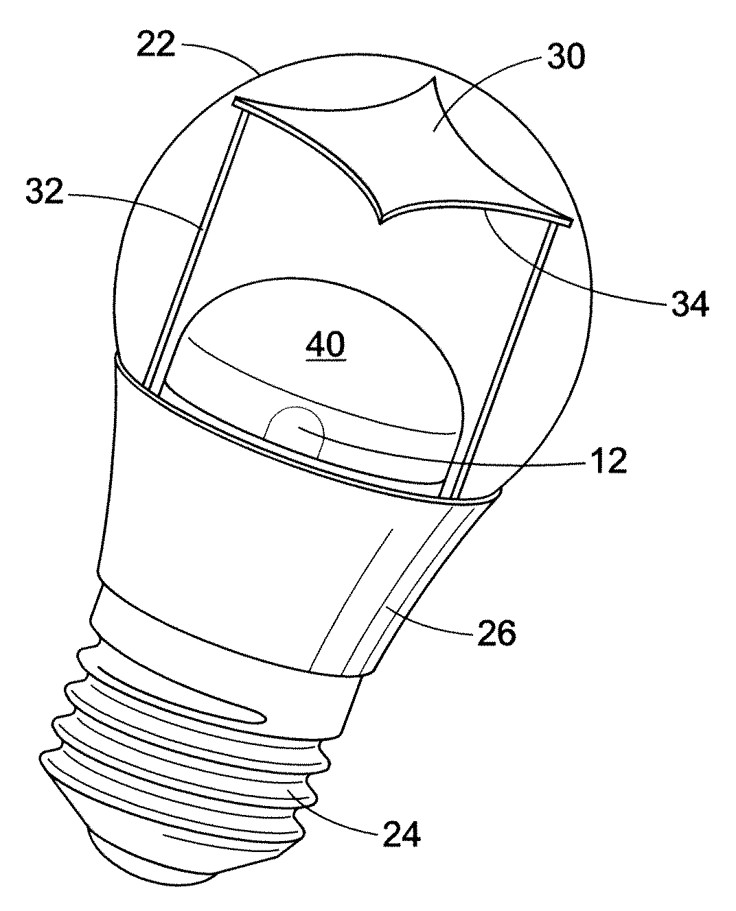 Reflector (optics) used in LED deco lamp