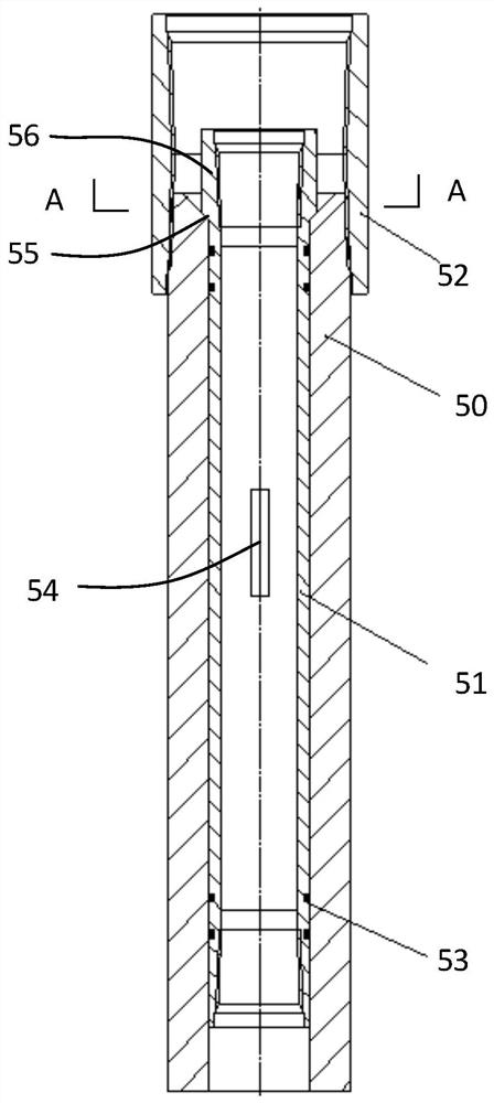 Rotary opening and closing type layered oil production string