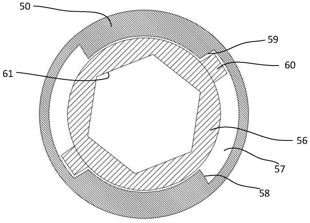 Rotary opening and closing type layered oil production string