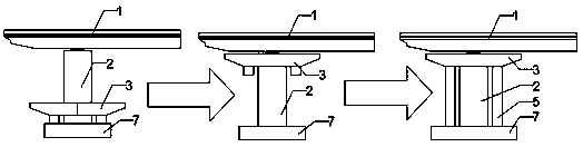 Specially-shaped plate crossbeam bridge steel spring supporting and jacking active reinforcing construction method