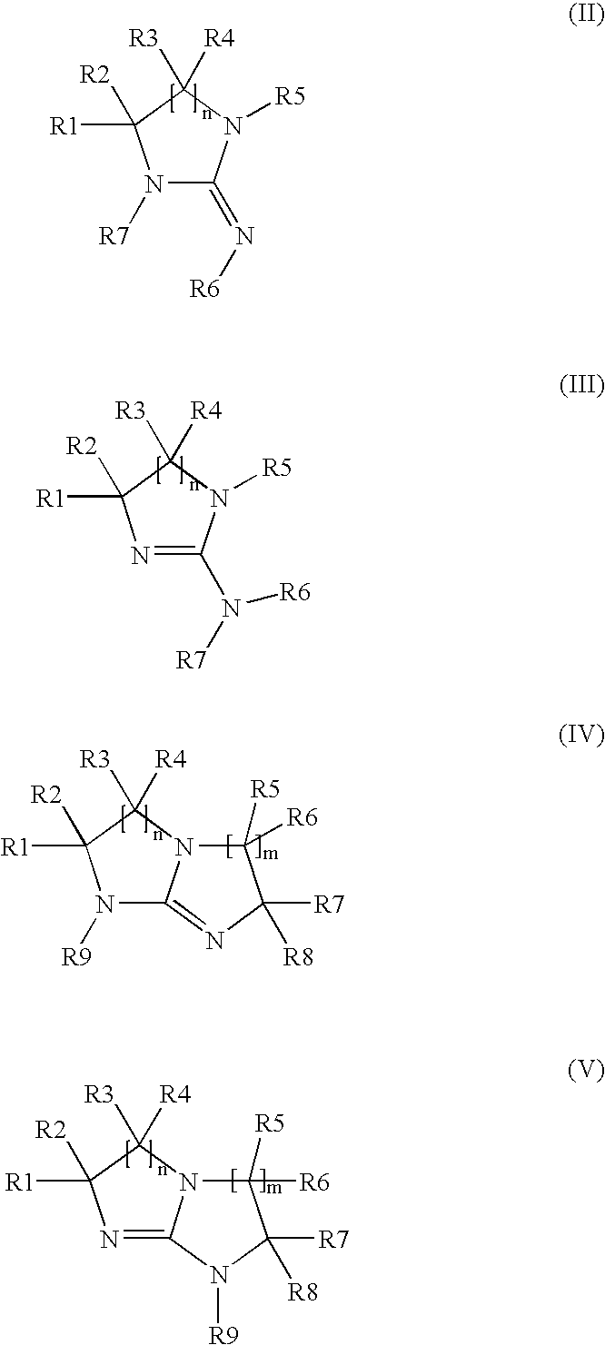 Electrodepositable coating composition containing a cyclic guanidine