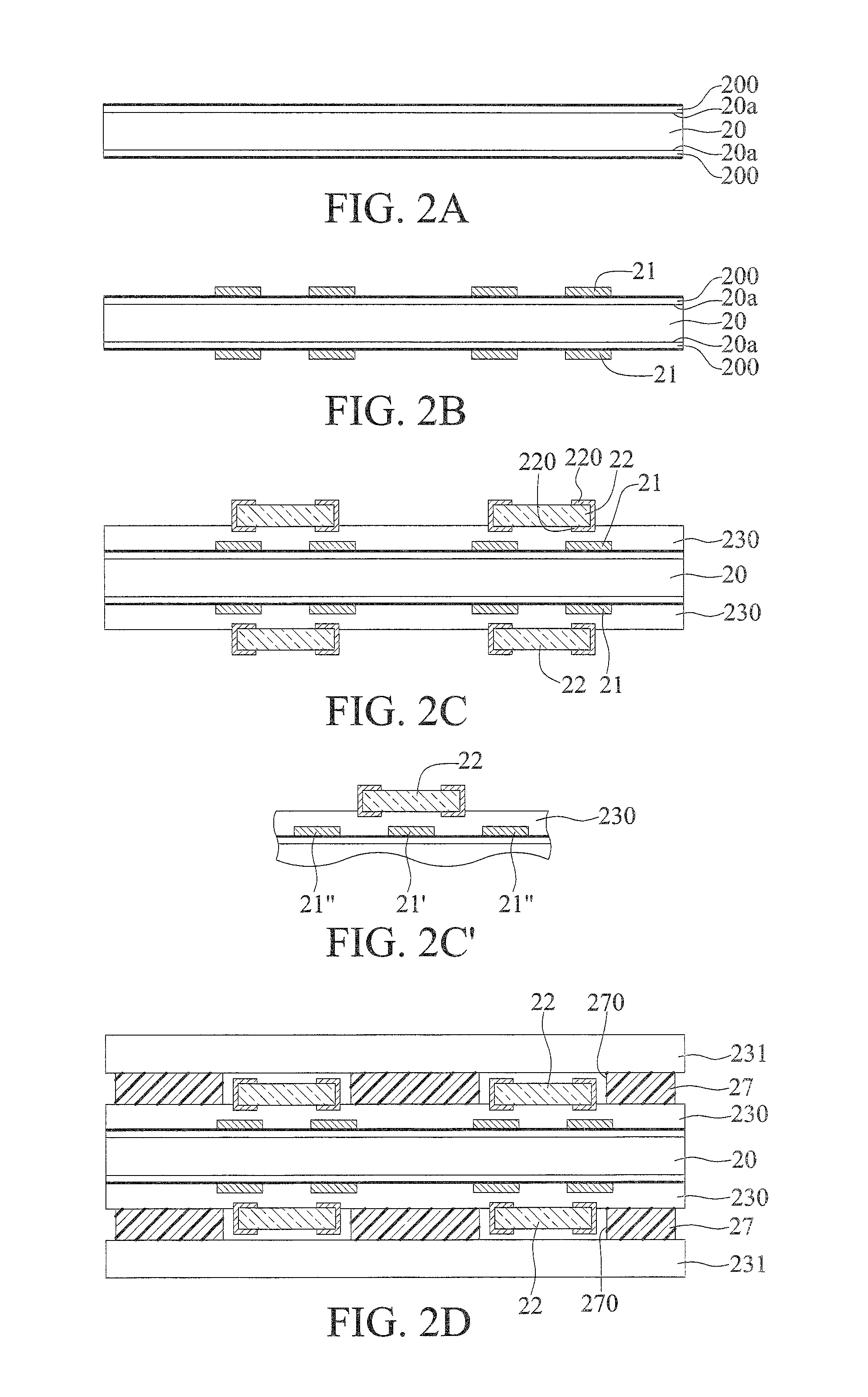 Packaging substrate having embedded passive component and fabrication method thereof