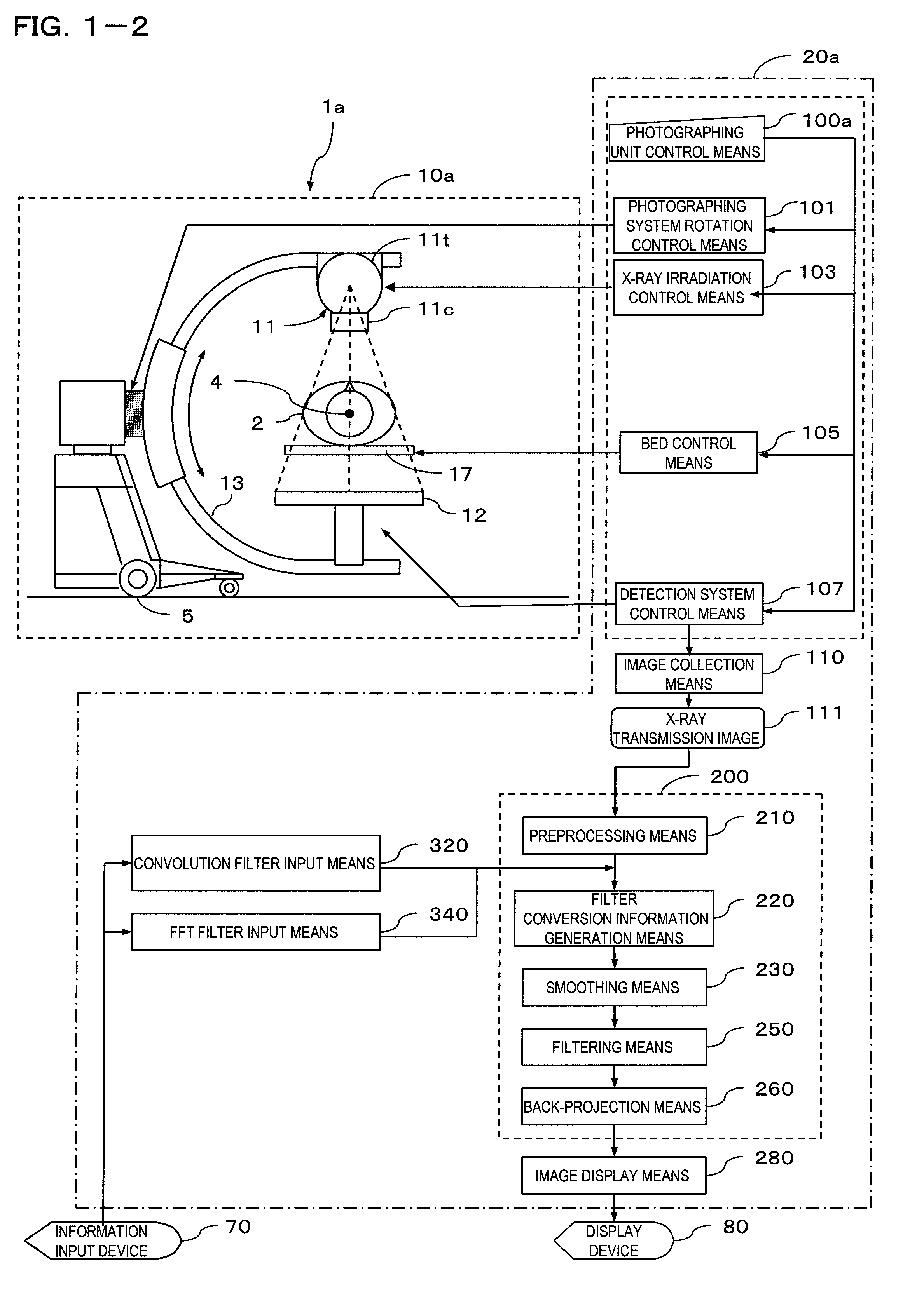X-ray CT apparatus and control method for reconstructing X-ray CT images from filtered projection data