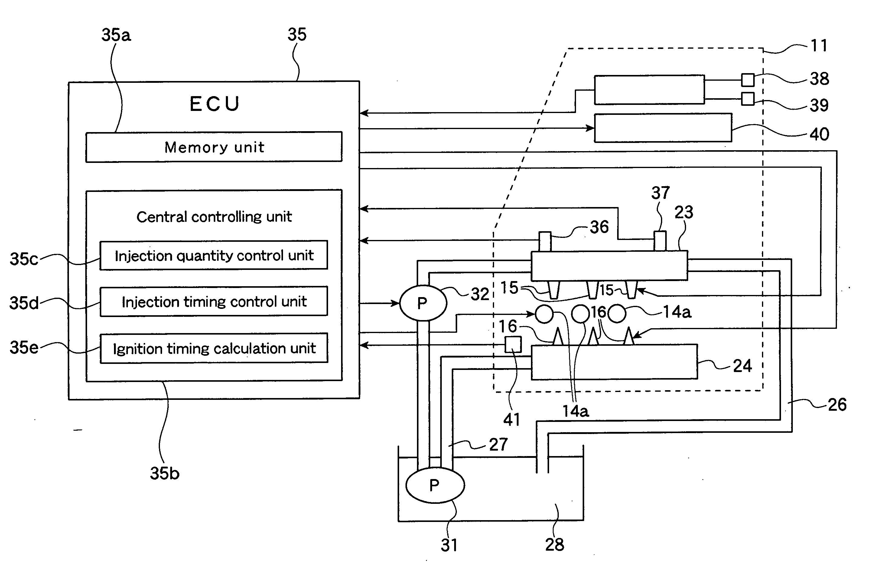 Internal combustion engine provided with double system of fuel injection
