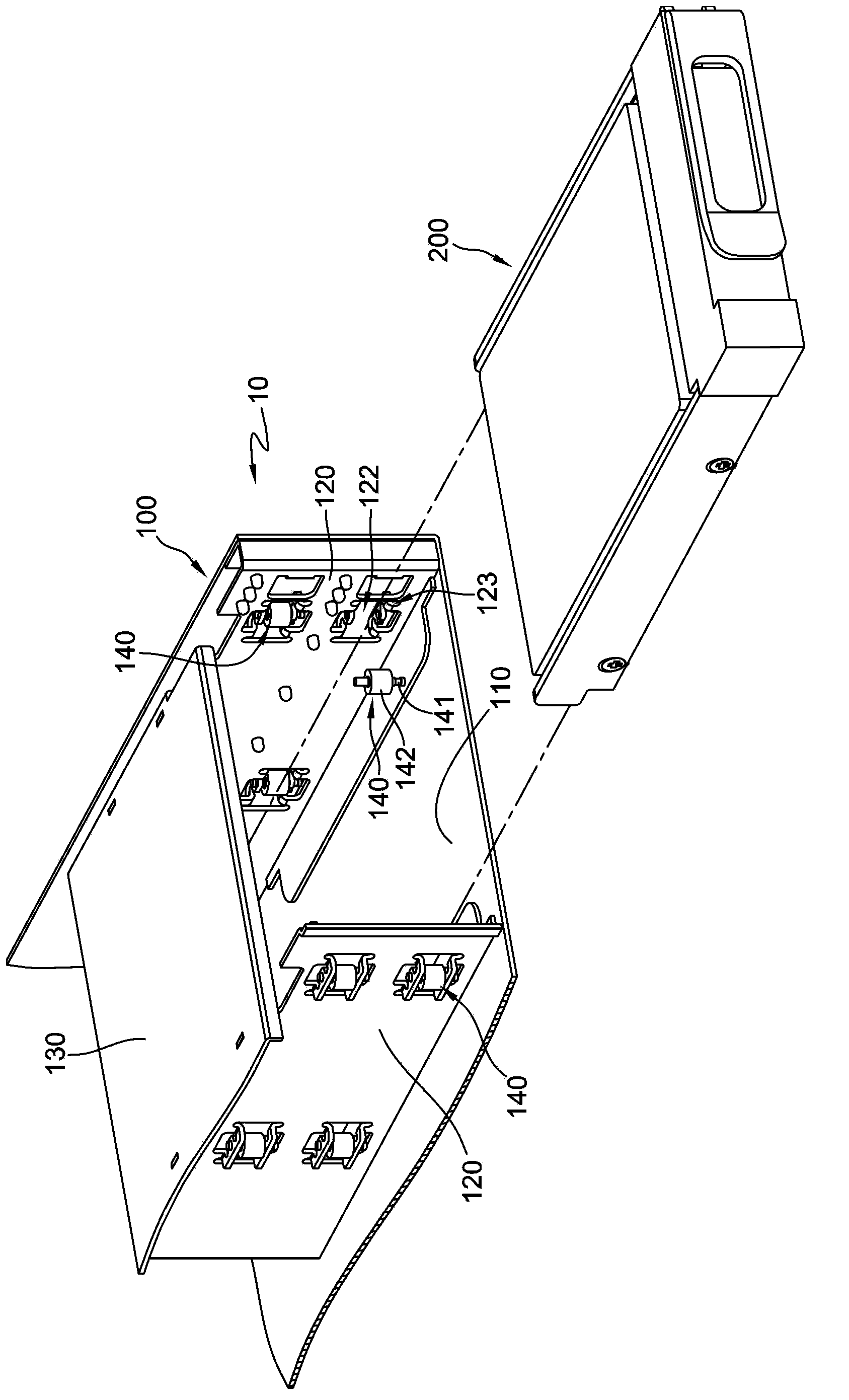 Shockproof component and housing structure thereof