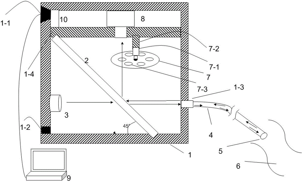 Multi-spectral imaging endoscopic detection system and method