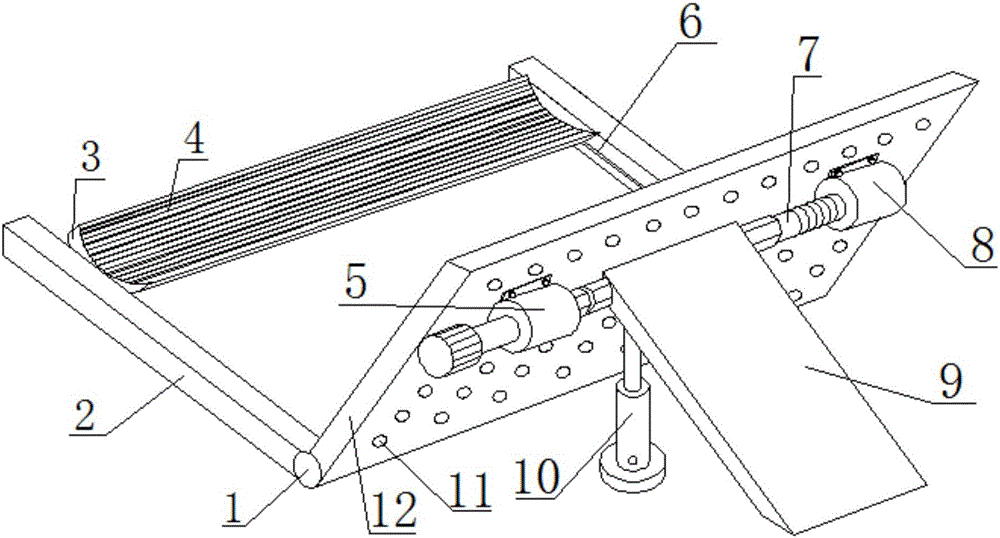 Small and medium electronic device installing and angle adjusting safety supporting device