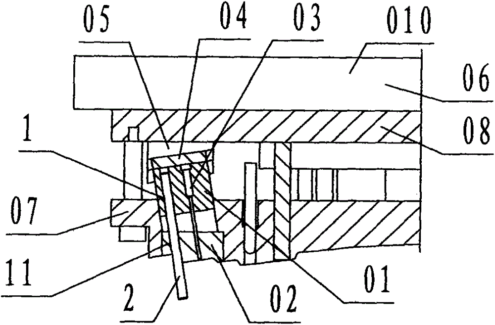 A guide assembly method of oblique punching slider